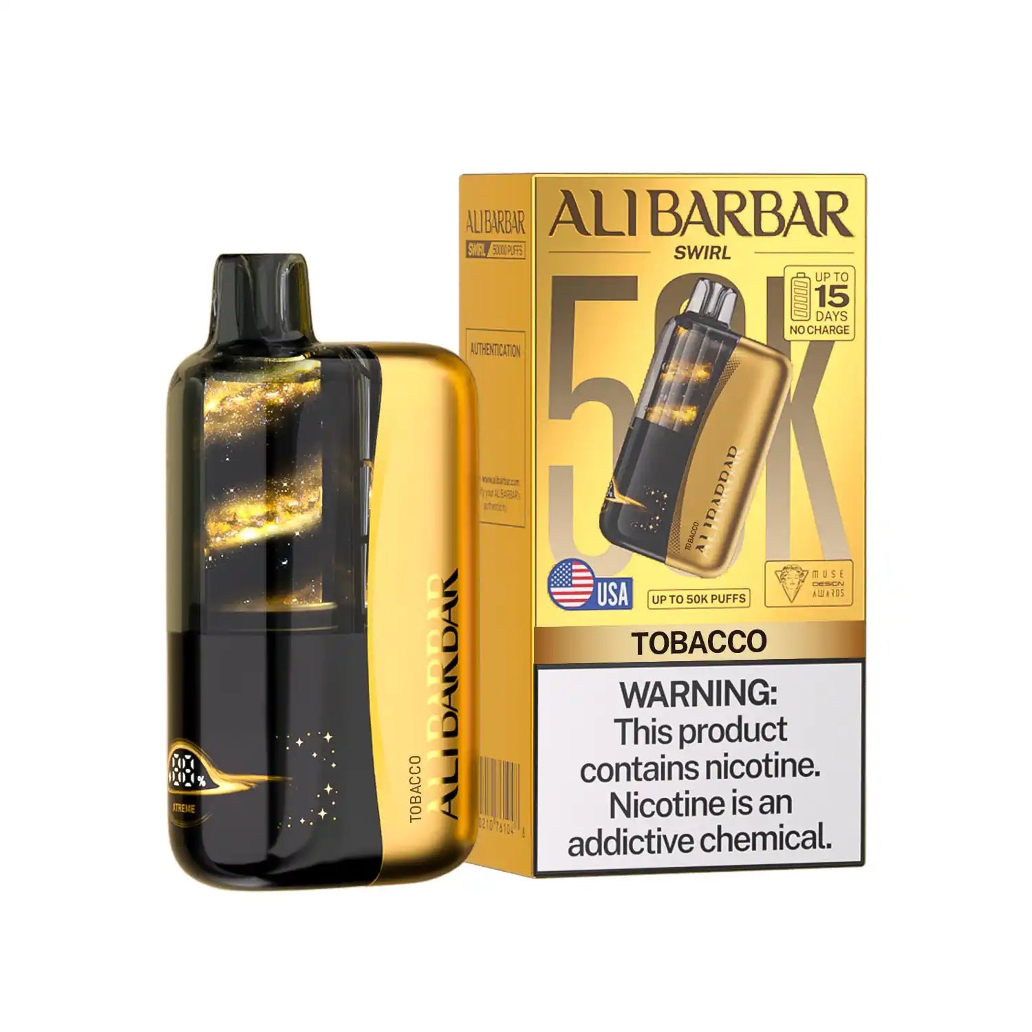 Tobacco - Alibarbar Swirl 50k Disposable Vape JellyPuffs