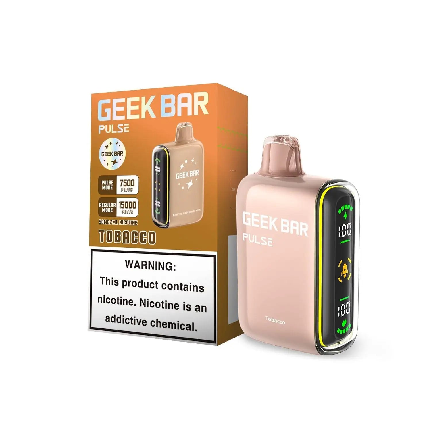 Tobacco - Geek Bar Pulse 15k Disposable Vape JellyPuffs