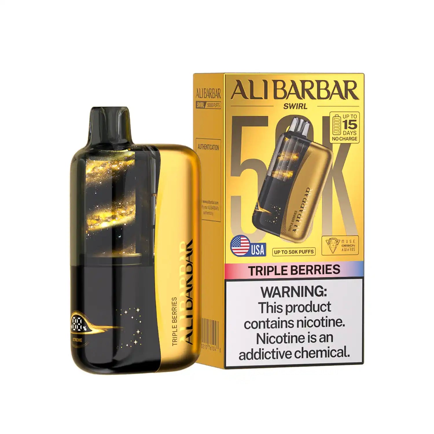 Triple Berries - Alibarbar Swirl 50k Disposable Vape JellyPuffs