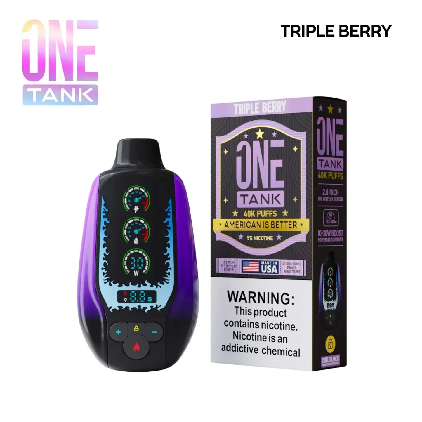 Triple Berry - One Tank 40k Disposable Vape JellyPuffs