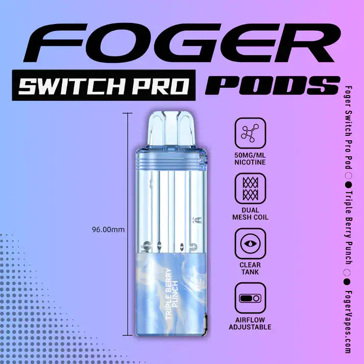 Triple Berry Punch - Foger Switch Pro 30K Disposable Pod JellyPuffs