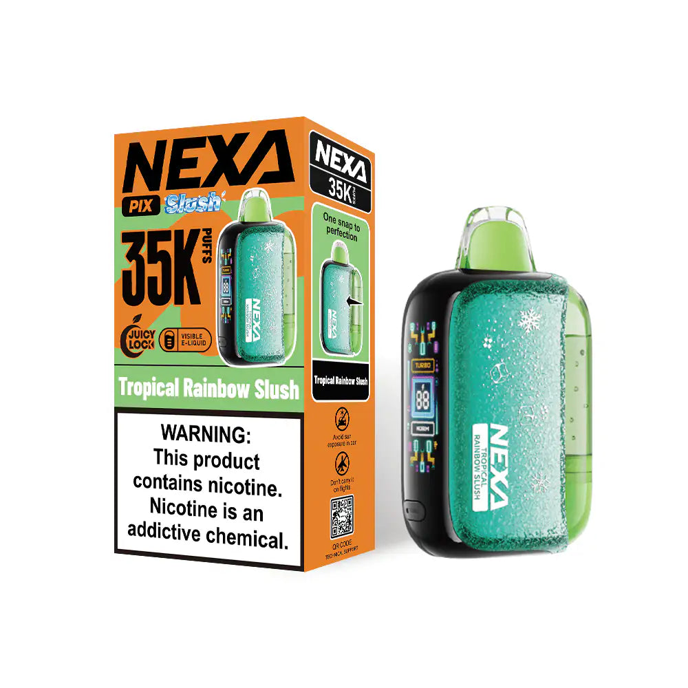 Tropical Rainbow Slush - NEXA Pix Slush 35K Disposable Vape JellyPuffs