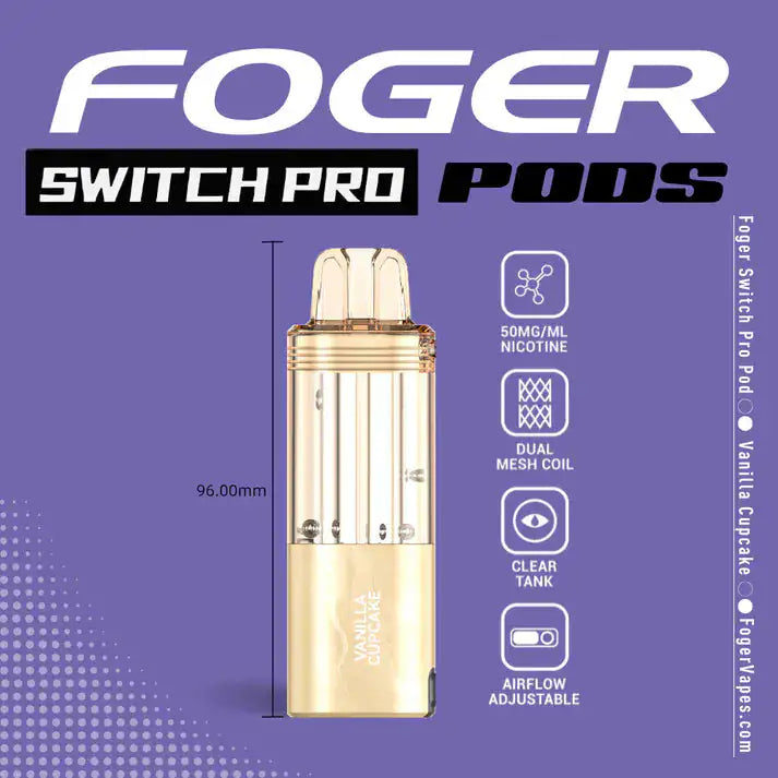 Vanilla Cupcake - Foger Switch Pro 30K Disposable Pod JellyPuffs