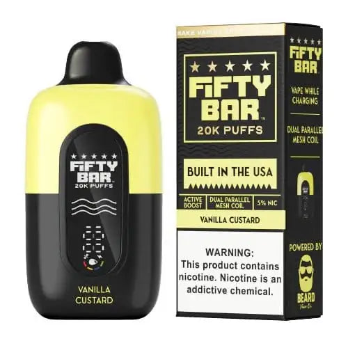Vanilla Custard - Fifty Bar 20K Disposable Vape JellyPuffs