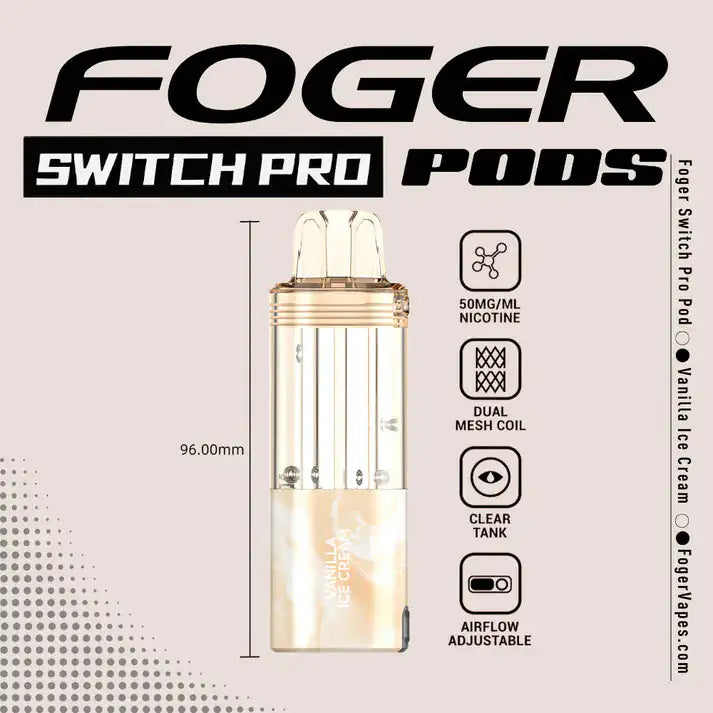Vanilla Ice Cream - Foger Switch Pro 30K Disposable Pod JellyPuffs