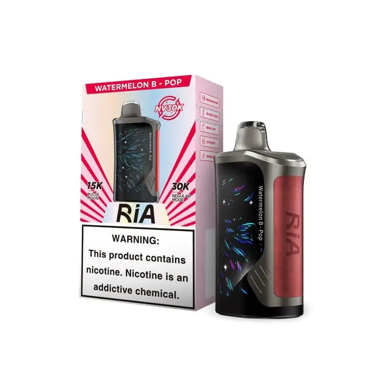Watermelon B-Pop - Geek Bar Ria NV30k Disposable Vape JellyPuffs