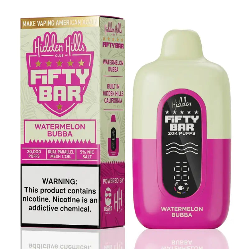 Watermelon Bubba - Fifty Bar 20K Disposable Vape JellyPuffs