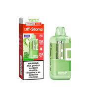 Watermelon Bubble Gum Off-Stamp Crystal Cube 35K disposable pod — juicy watermelon over chewy bubble gum candy, 35,000 puffs, 18mL, no ice