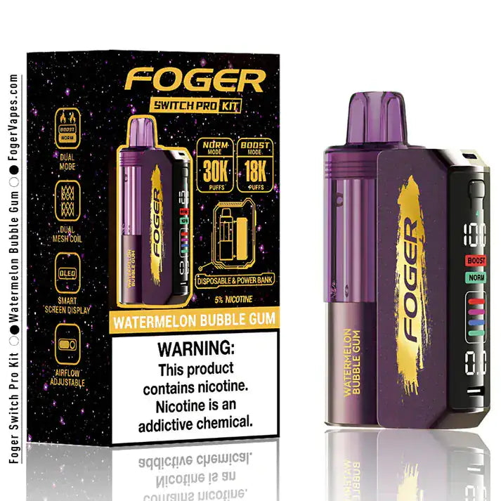 Watermelon Bubblegum - Foger Switch Pro 30K Disposable Kit JellyPuffs