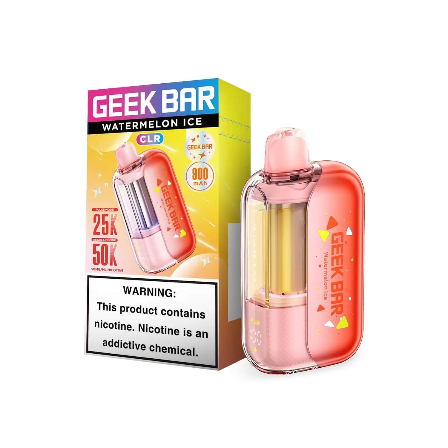 Watermelon Ice - Geek Bar CLR 50k Disposable Vape JellyPuffs