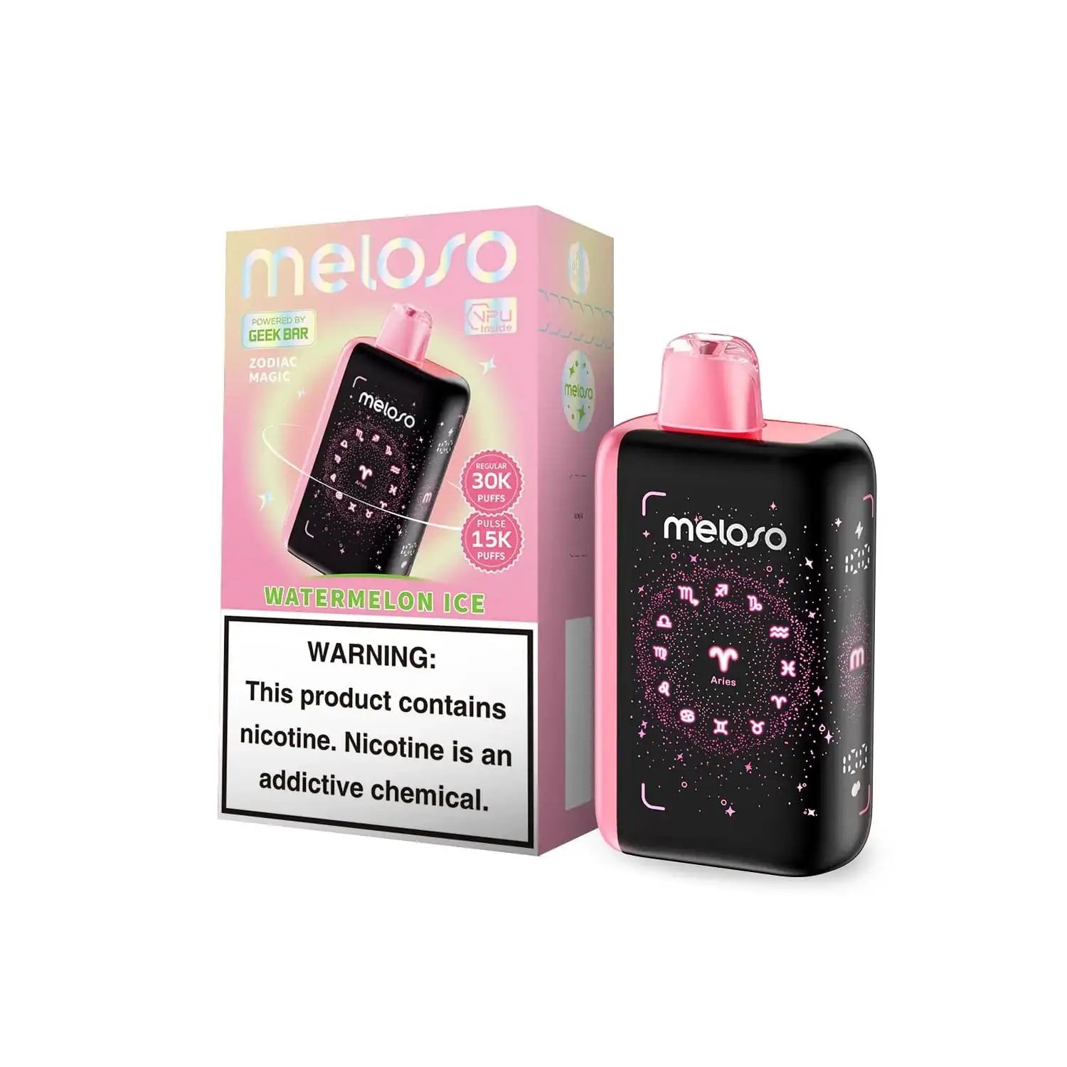 Watermelon Ice - Geek Bar Meloso Bar 30k Disposable Vape JellyPuffs