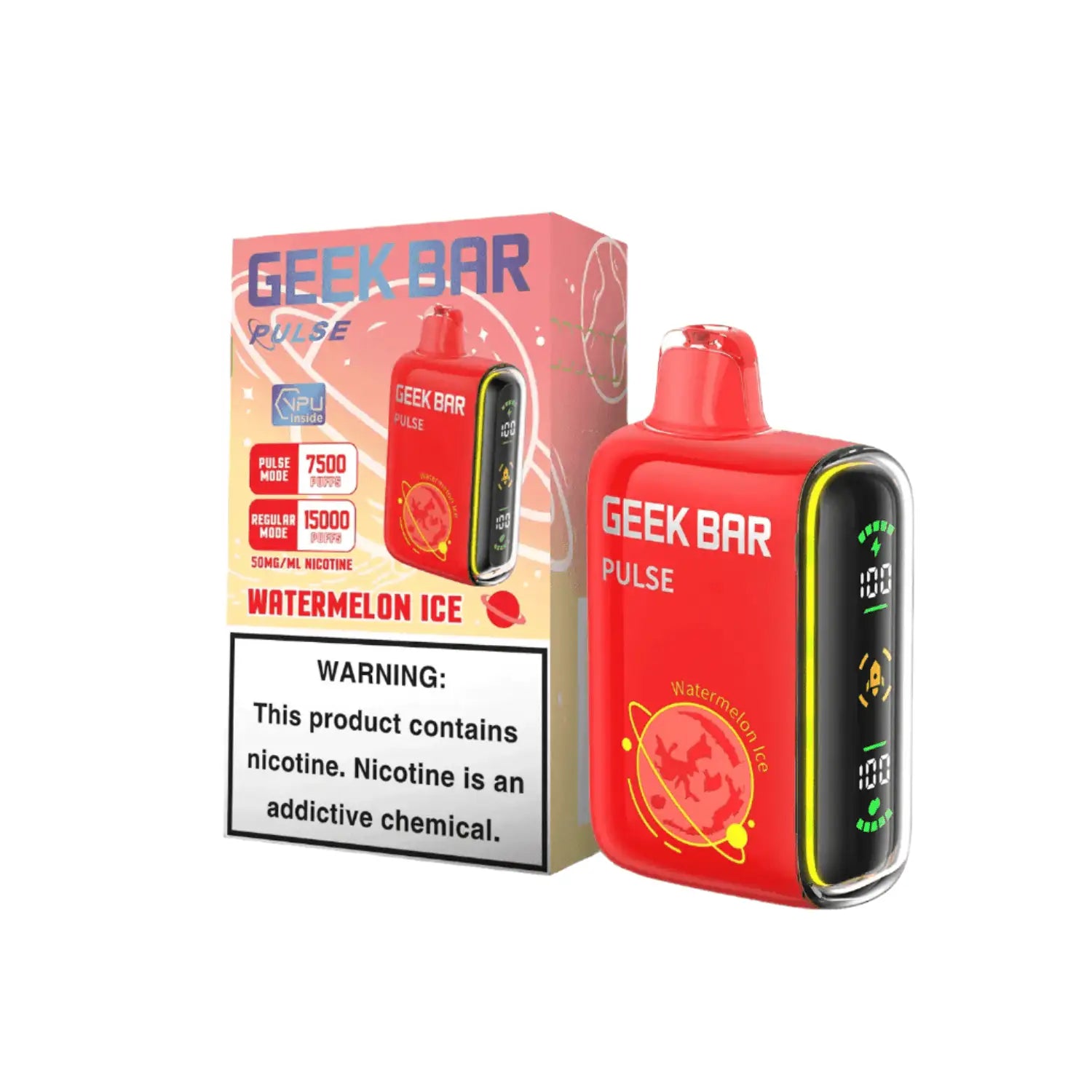 Watermelon Ice - Geek Bar Pulse 15k Disposable Vape JellyPuffs