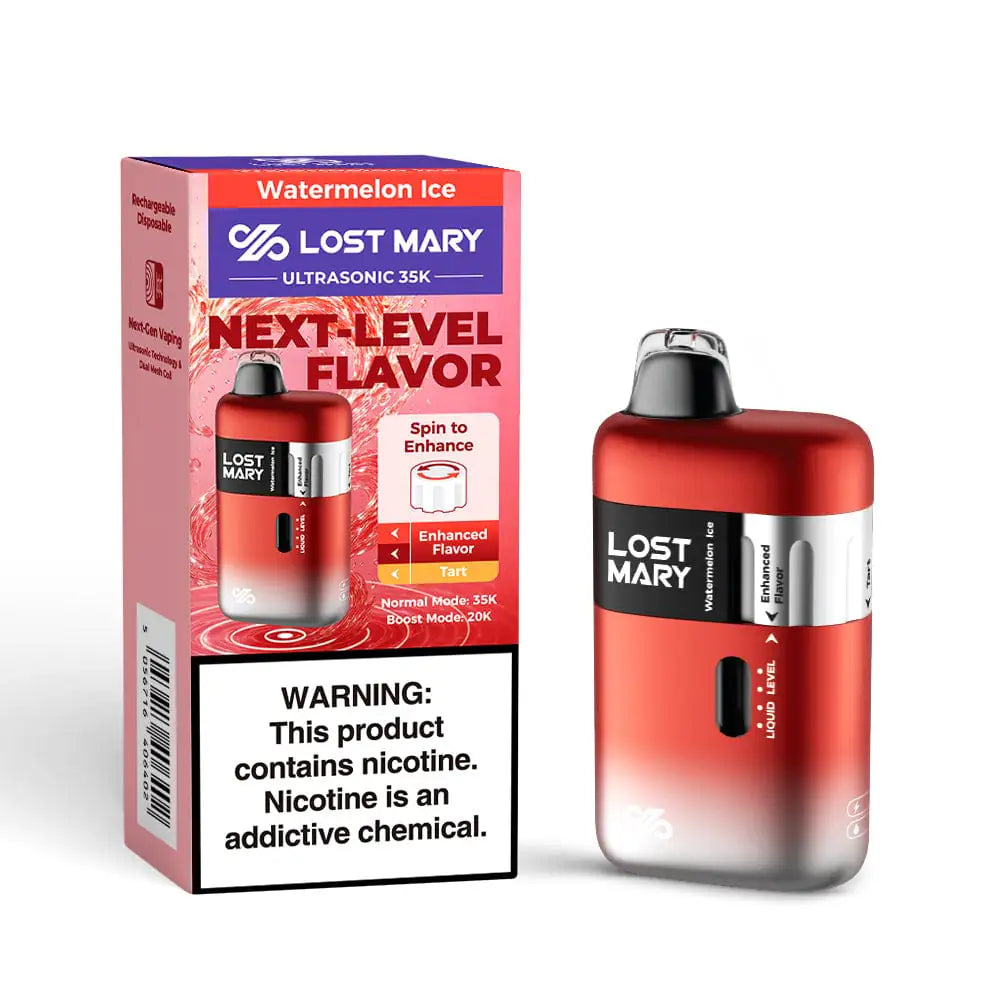 Watermelon Ice - Lost Mary Ultrasonic 35k Disposable Vape JellyPuffs