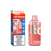 Watermelon Ice Off-Stamp Crystal Cube 35K disposable pod — sweet juicy watermelon with a frosty ice finish, 35,000 puffs, 18mL, iced flavor