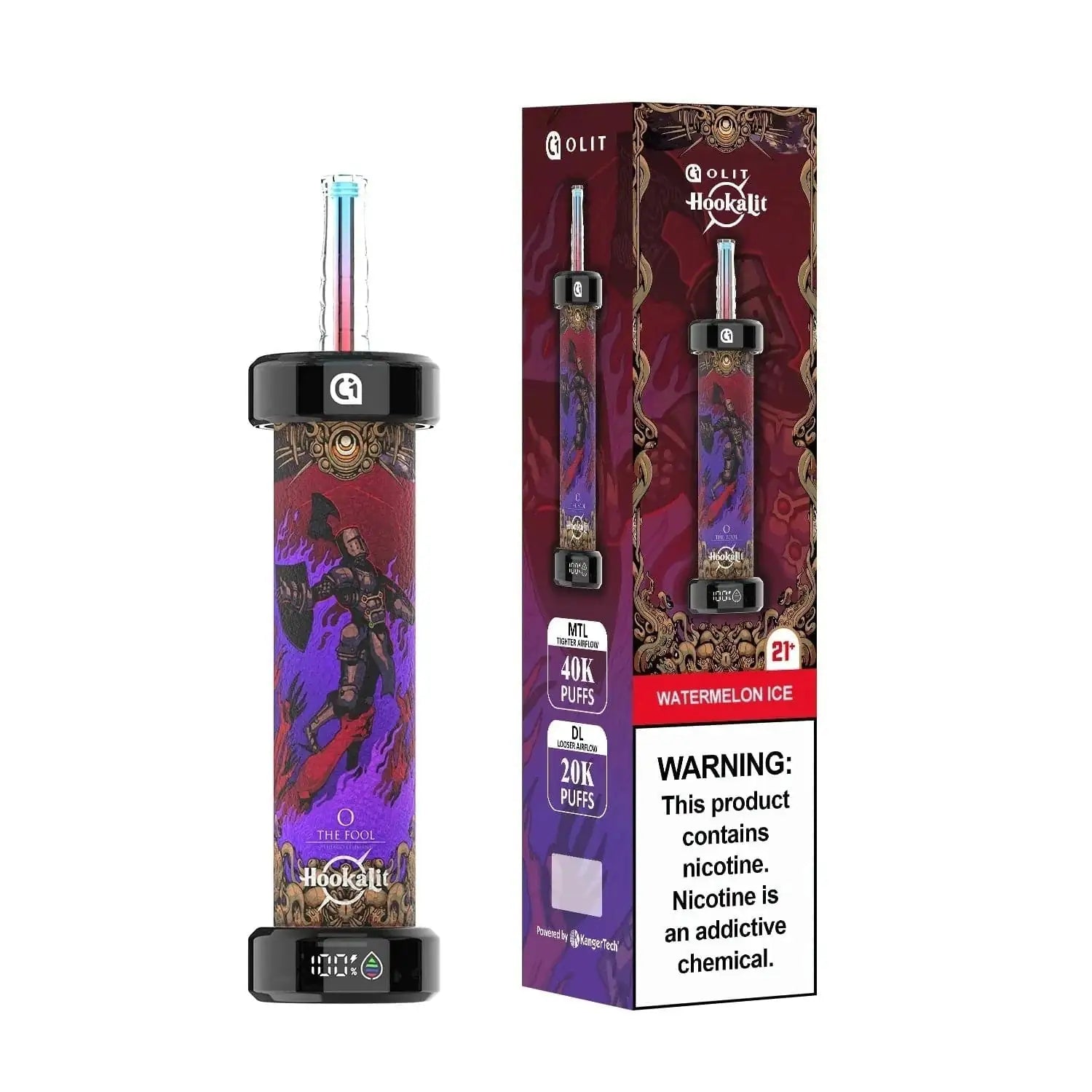 Watermelon Ice - Olit Hookalit 40K Disposable E-Hookah JellyPuffs