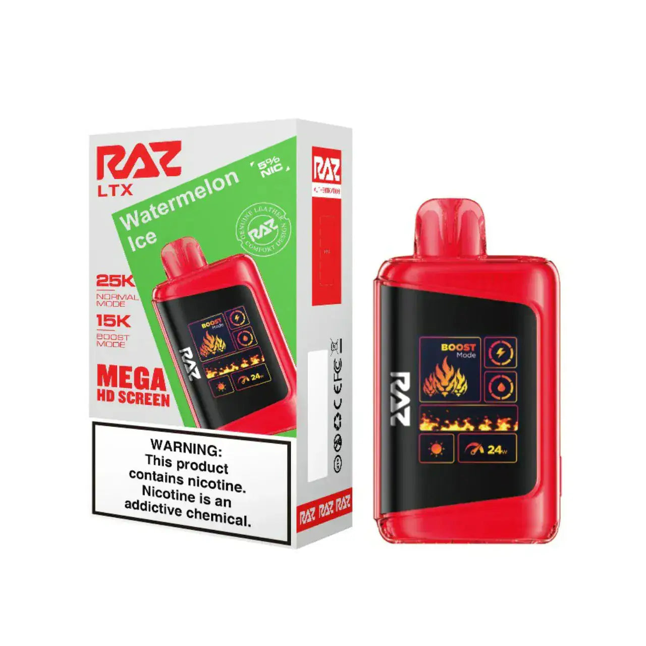 Watermelon Ice - RAZ LTX DC25000 Disposable Vape JellyPuffs