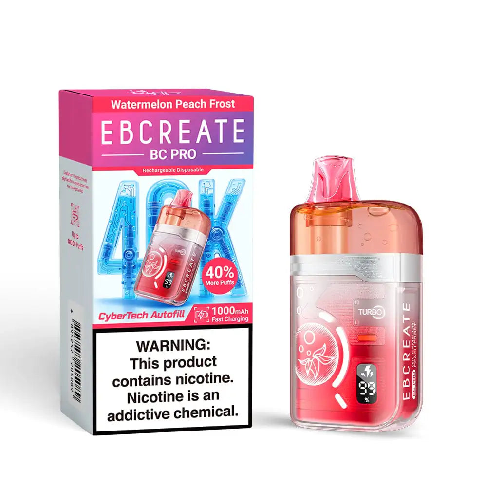 Watermelon Peach Frost - EBCREATE BC Pro 40K Disposable Vape JellyPuffs