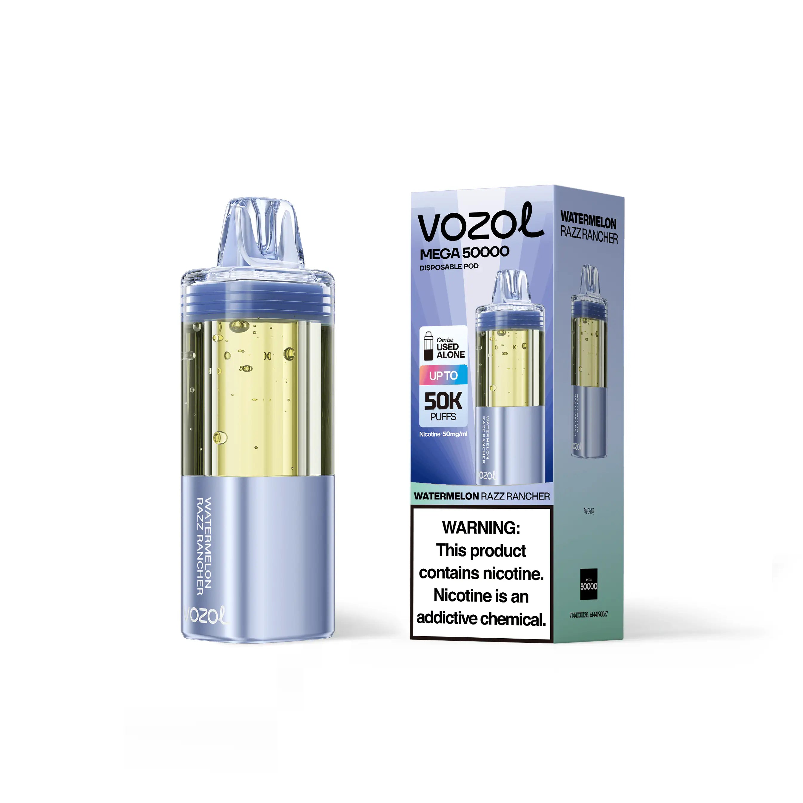 Watermelon Razz Rancher - Vozol Mega 50k Disposable Vape Pod JellyPuffs