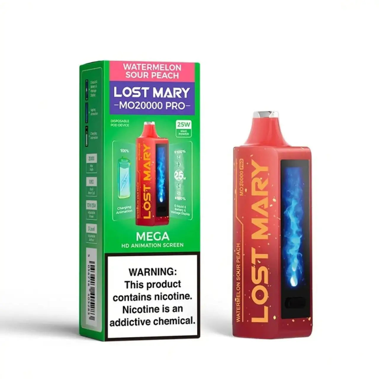 Watermelon Sour Peach - Lost Mary MO20000 Pro Disposable JellyPuffs