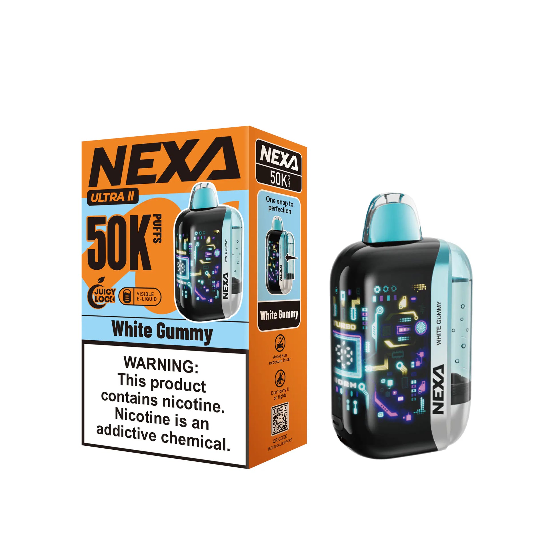 White Gummy NEXA Ultra II 50K Disposable Vape