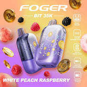 White Peach Raspberry - Foger Bit 35k Disposable Vape JellyPuffs