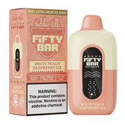 White Peach Raspberry Ice - Fifty Bar 20K Disposable Vape JellyPuffs