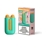 White Peach Sakura Ice - Nose Knows AT5000 Disposable Vape JellyPuffs