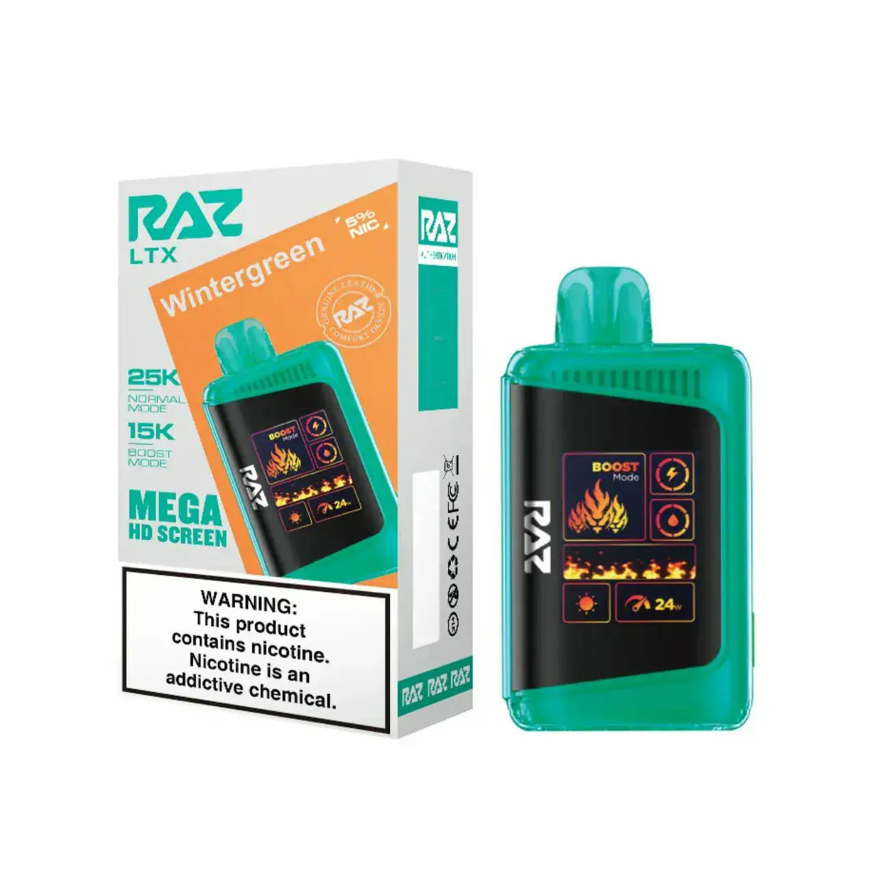 Wintergreen - RAZ LTX DC25000 Disposable Vape JellyPuffs