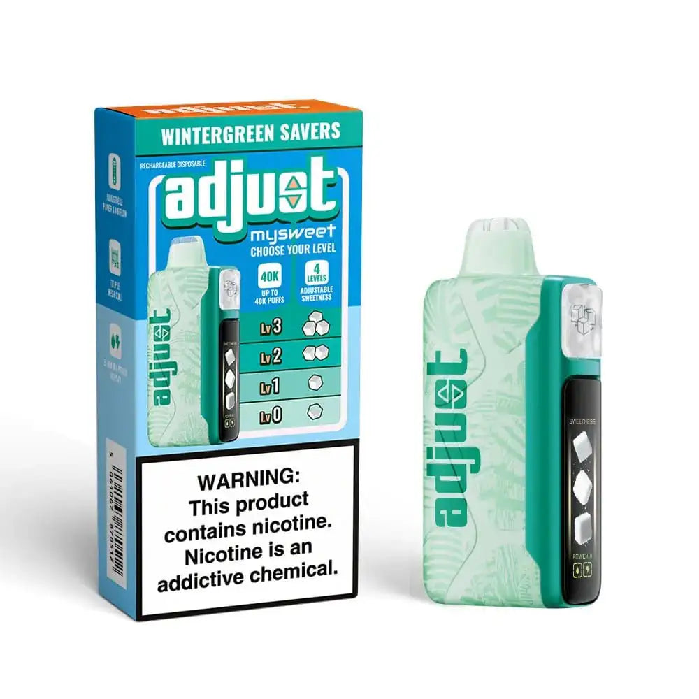 Wintergreen Savers - Adjust MySweet 40K Disposable Vape JellyPuffs
