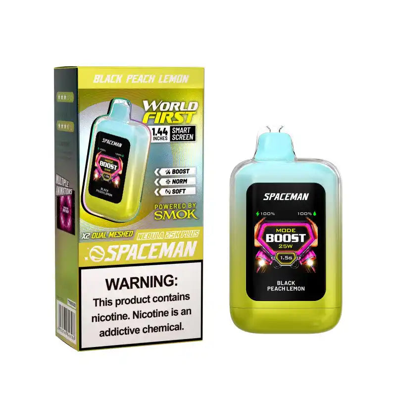 Black Peach Lemon Spaceman Nebula 25K Plus Disposable Vape