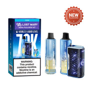 Clear Lost Mary Nera Fullview 70K disposable vape kit, no ice, 70,000 puffs, 5% nicotine