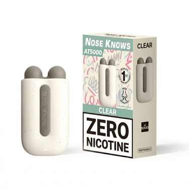 Clear - Nose Knows AT5000 Zero Nicotine Disposable Vape