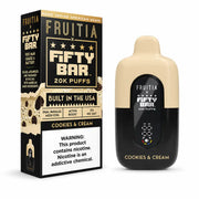 Cookies & Cream Fifty Bar 20K disposable vape, no ice, 20,000 puffs, 5% nicotine