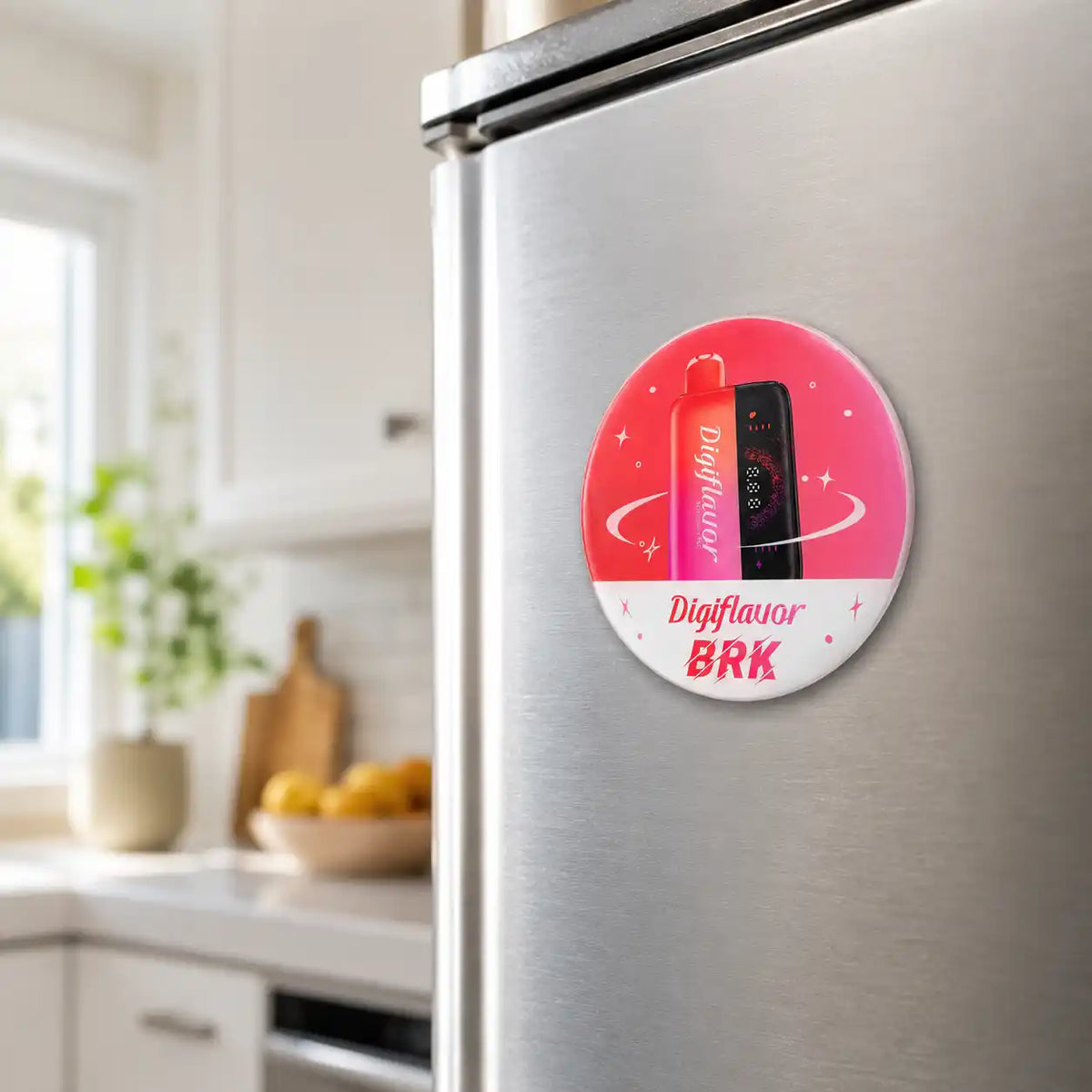 Digiflavor BRK fridge magnet, JellyPuffs novelty collectible — alternate view