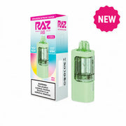 Dragon Straw Nana RAZ Vue 50K disposable pod — dragonfruit, strawberry and banana, 50,000 puffs, no ice