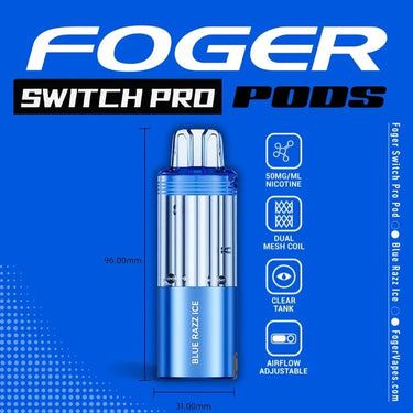 Foger Switch Pro Refill Disposable Pod Blue Razz Ice