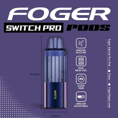 Foger Switch Pro Refill Disposable Pod Clear