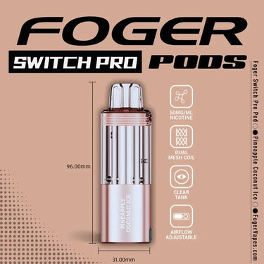 elf bar vape uk Pineapple Coconut Ice – Foger Switch Pro 30K Pod