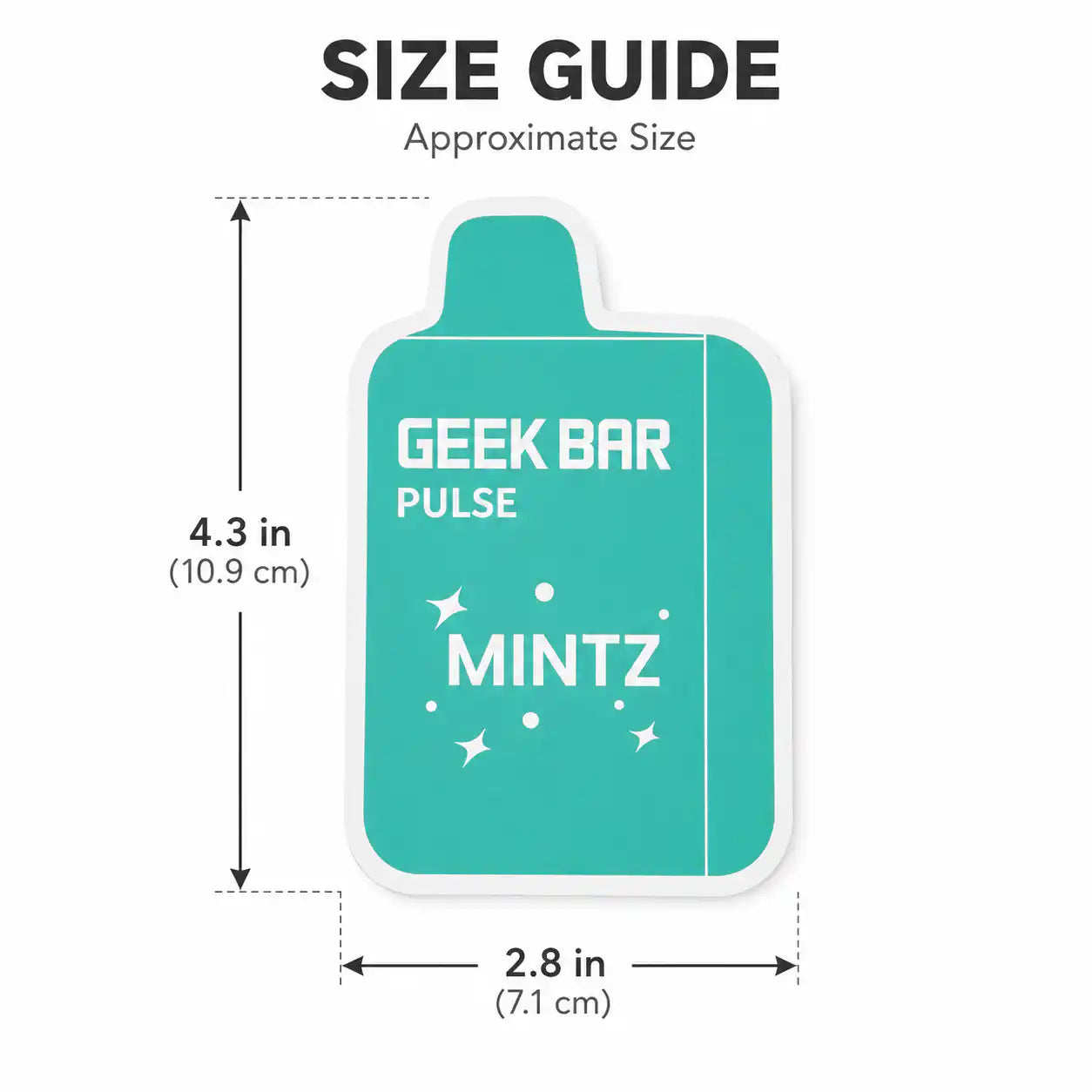Geek Bar Mintz fridge magnet, JellyPuffs novelty collectible — alternate view