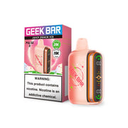 Juicy Peach Ice Geek Bar Pulse 2 25K disposable vape, iced, 25000 puffs, 5% nicotine