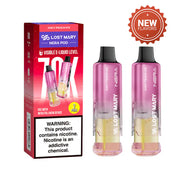 Juicy Peach Ice Lost Mary Nera Fullview 70K disposable vape pod, iced, up to 70,000 puffs, 5% (50mg) nicotine