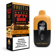 Maple Tobacco Fifty Bar 20K disposable vape, no ice, 20,000 puffs, 5% nicotine