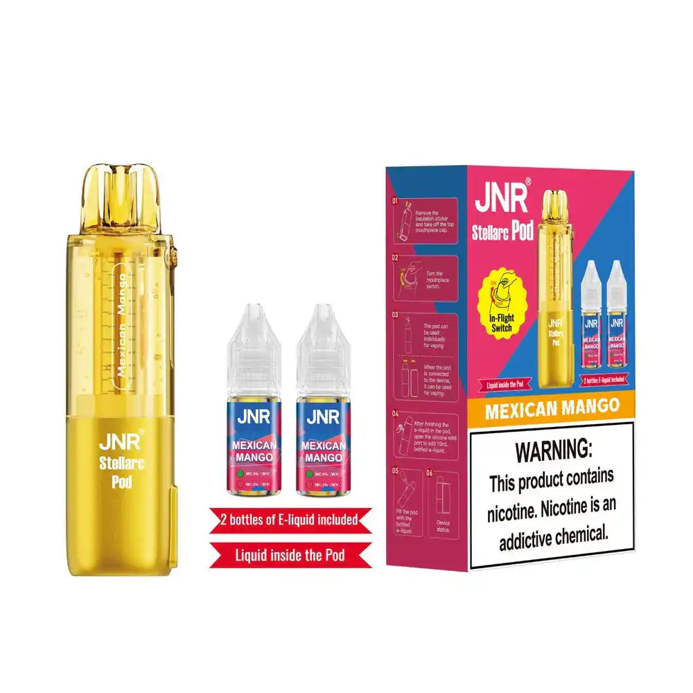 Mexican Mango JNR Stellarc 100K refill pods, no ice, up to 100,000 puffs, 5% (50mg) salt nicotine