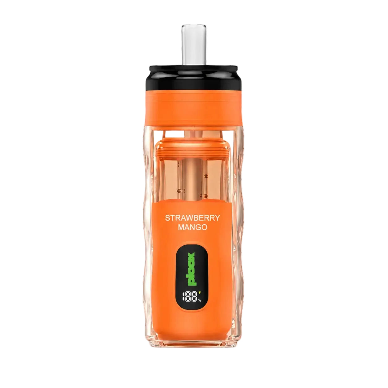 Ploox Mini Hookah 25K Strawberry Mango - disposable e-hookah kit, 25K puffs, 0.5% nicotine, no ice
