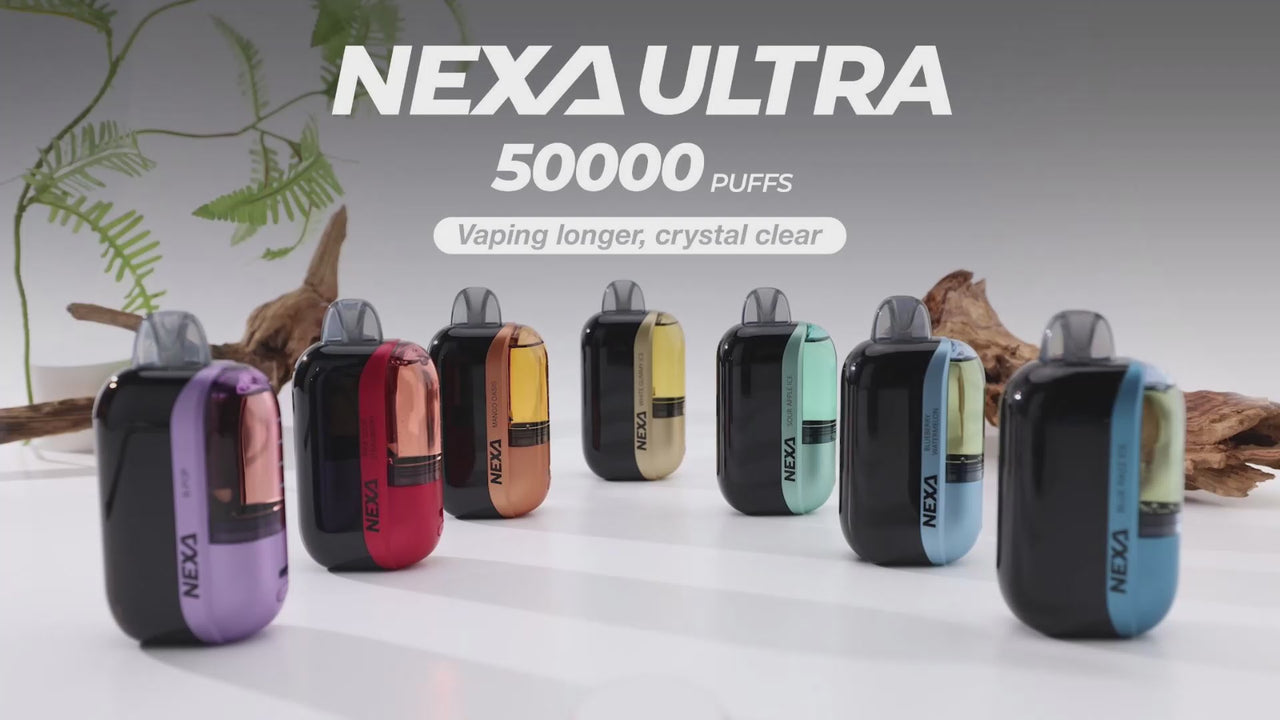 Nexa Ultra 50K Disposable Vape – 50000 Puffs Rechargeable Mesh Coil Video Review and Features