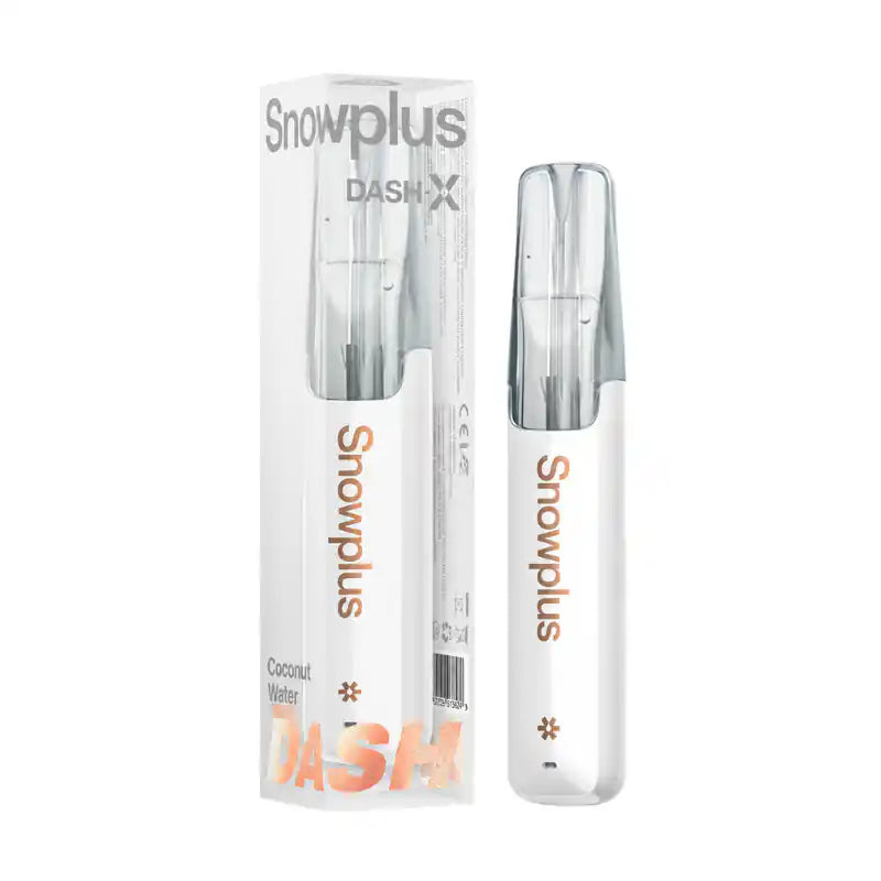 Coconut Water Snowplus DASH X 4000 disposable vape — 4,000 puffs, 7.5mL, 3% nicotine, ceramic atomizer — at JellyPuffs.com