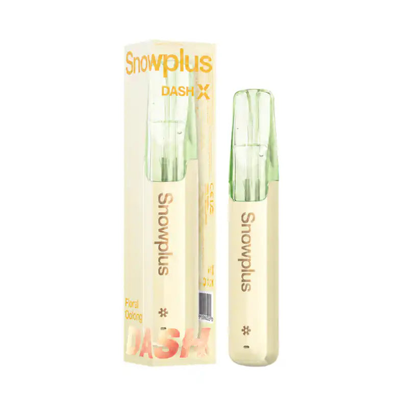 Floral Oolong Snowplus DASH X 4000 disposable vape — 4,000 puffs, 7.5mL, 3% nicotine, ceramic atomizer — at JellyPuffs.com