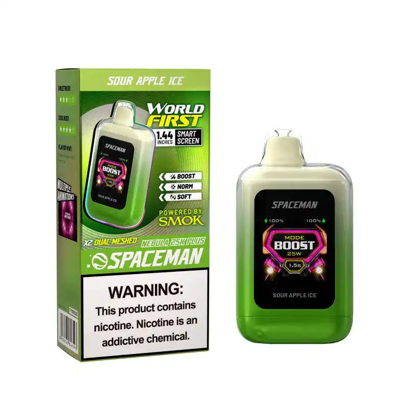 Sour Apple Ice Spaceman Nebula 25K Plus Disposable Vape