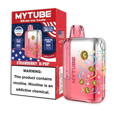 Strawberry B-Pop MyTube Ultra 60K Disposable Vape Strawberry B-Pop MyTube Ultra 60K Disposable Vape