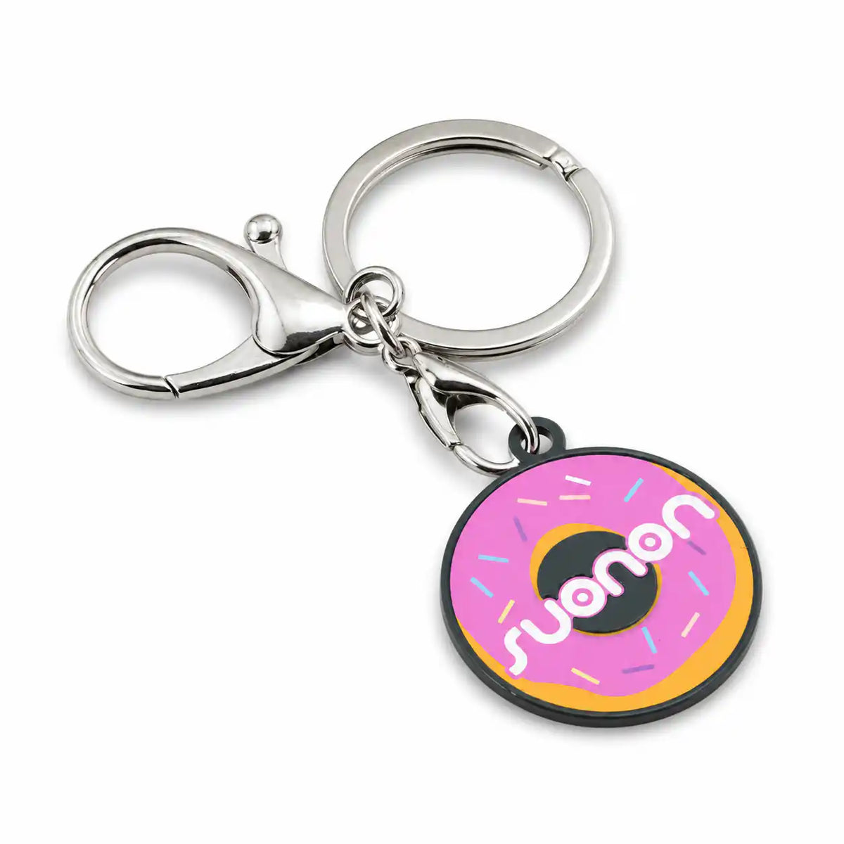 Suonon donut-shaped keychain, JellyPuffs novelty accessory — alternate view